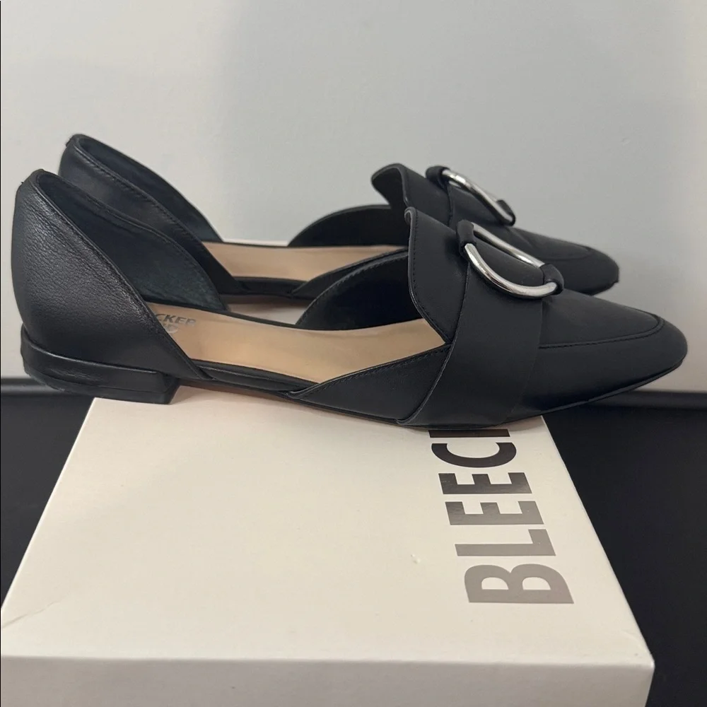 Bleecker & Bond Black Gloria Flats Shoes Size 6 GUC